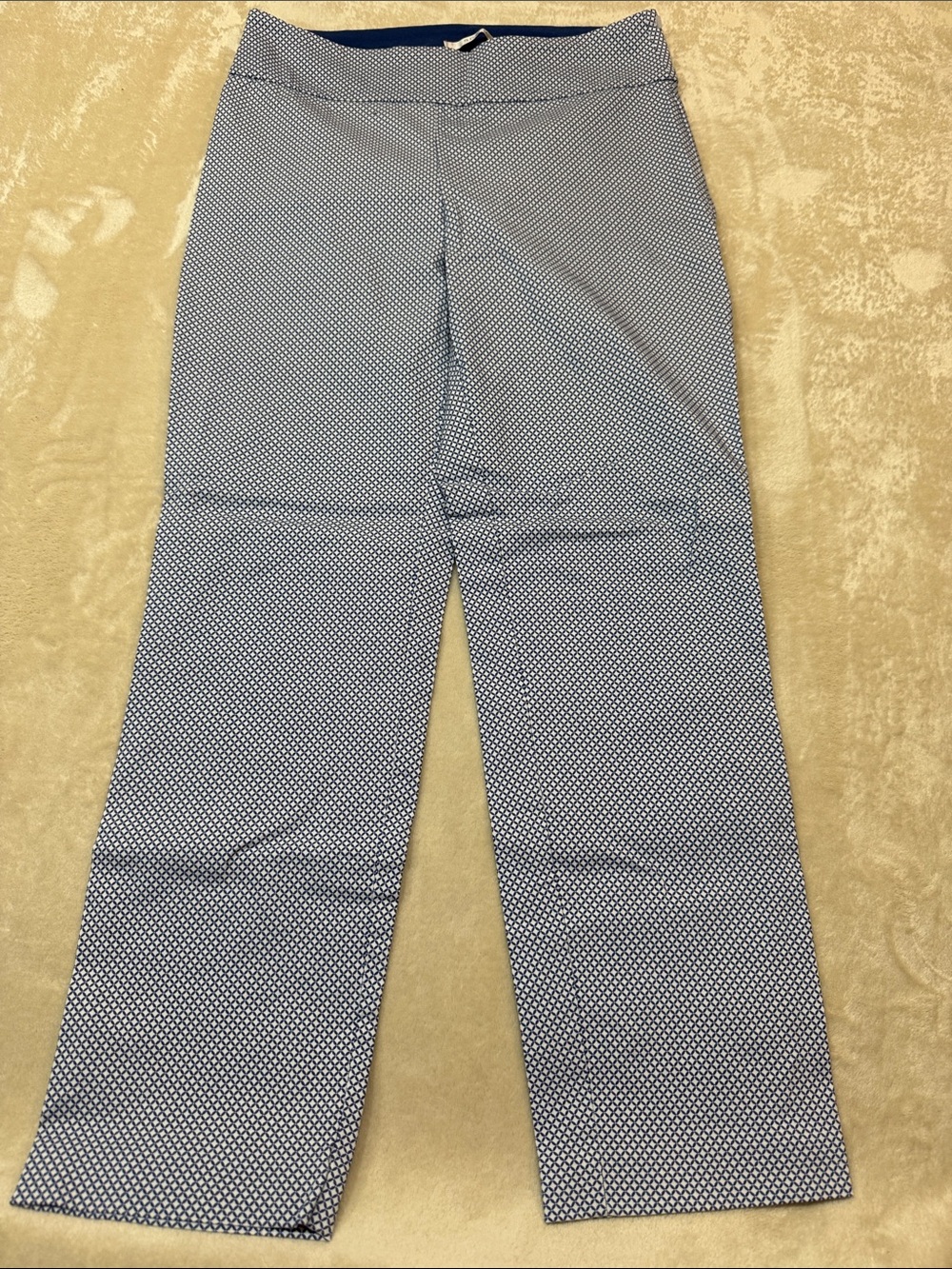 Women’s Navy Micro-Pattern Trousers